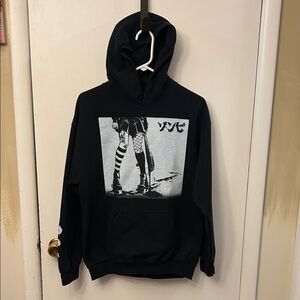 Zombie Makeout Club Womens Hooded Sweatshirt Black Size Medium 1 of 2